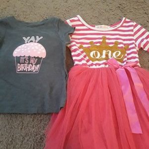 One-year-old baby happy birthday clothes